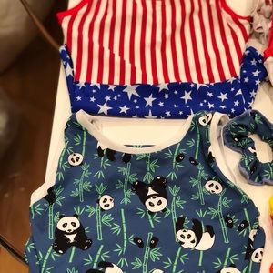 Handmade gymnastic leotards from Brazil.